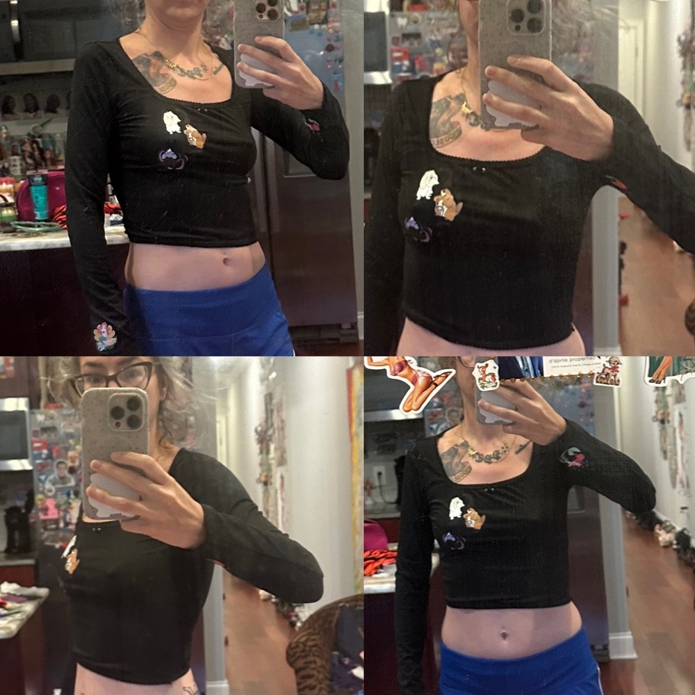 DIY little mermaid and random lady and the tramp characters crop top - Picture 8 of 17